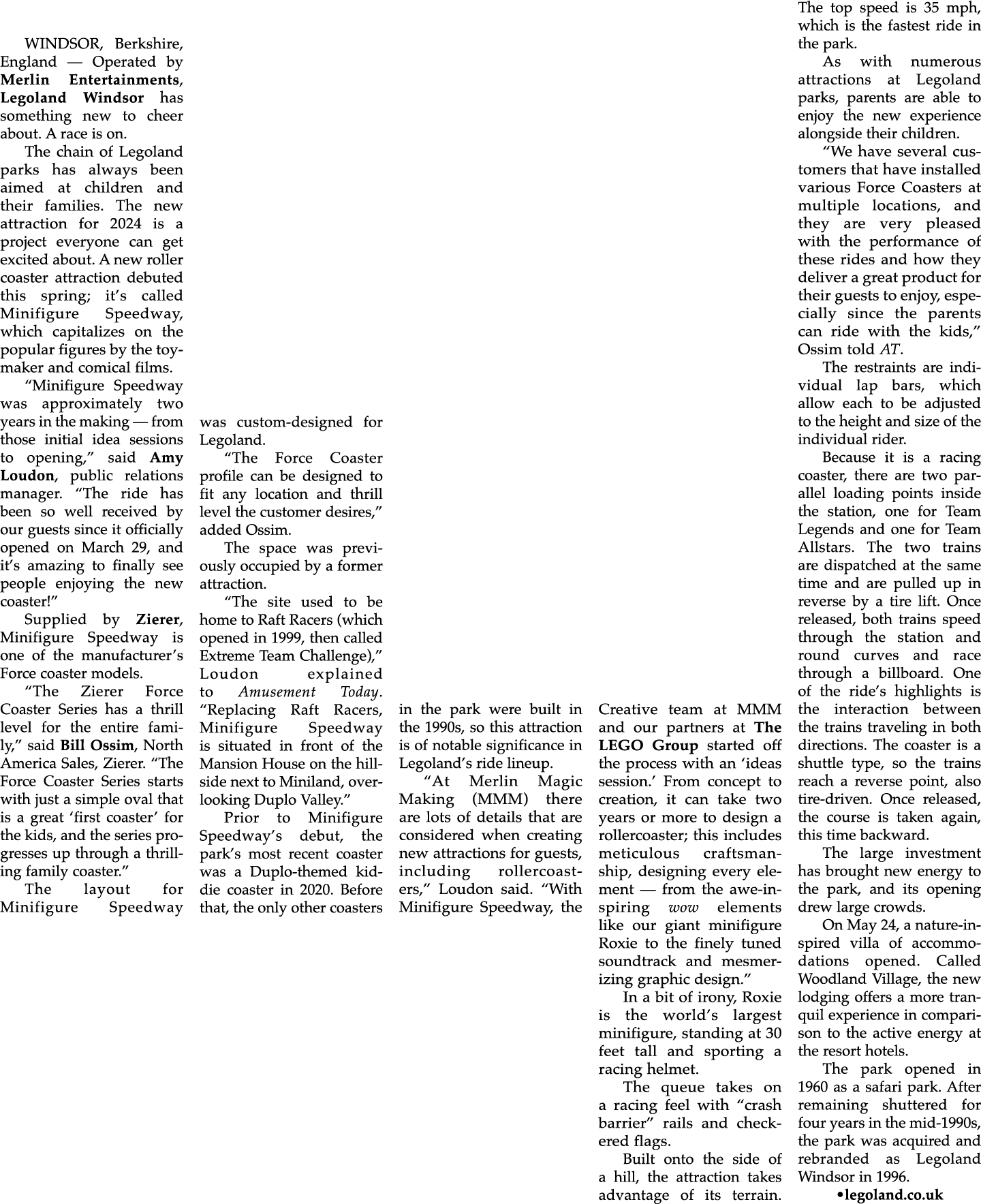 WINDSOR, Berkshire, England — Operated by Merlin Entertainments, Legoland Windsor has something new to cheer about. A...