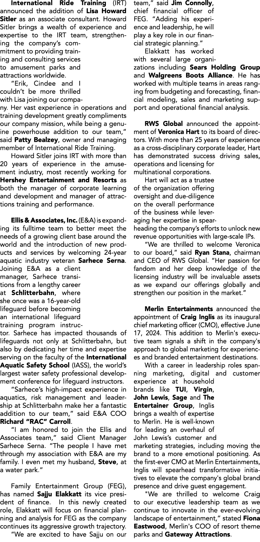 International Ride Training (IRT)announced the addition of Lisa Howard Sitler as an associate consultant. Howard Sitl...