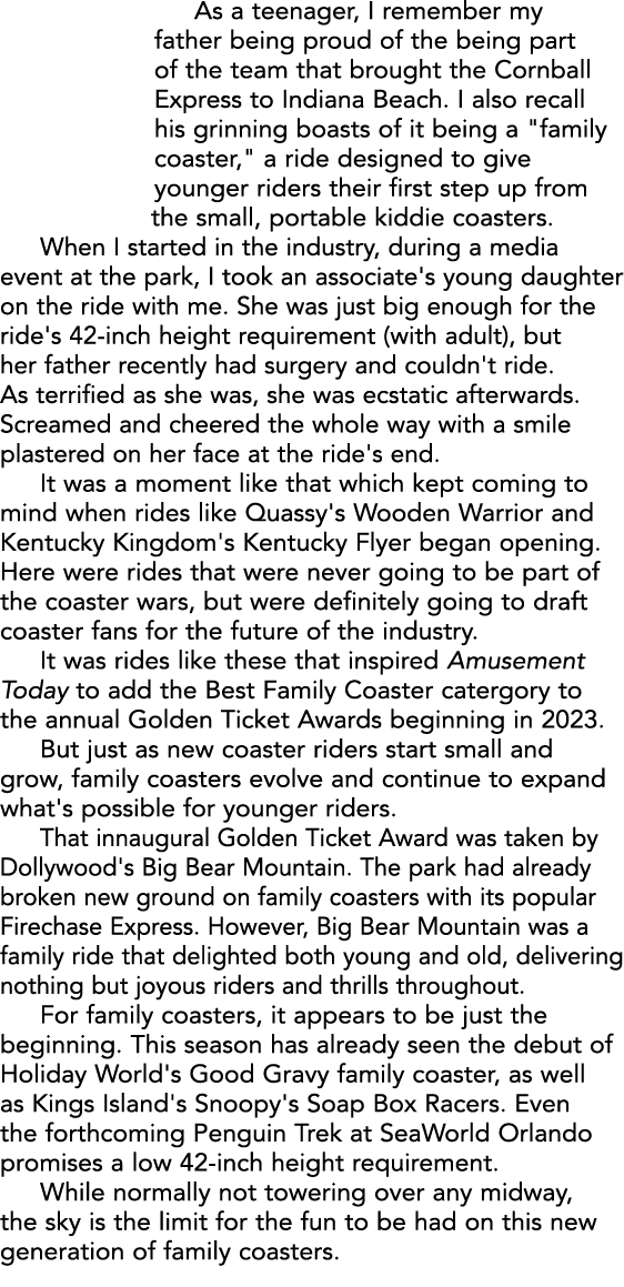 As a teenager, I remember my father being proud of the being part of the team that brought the Cornball Express to In...