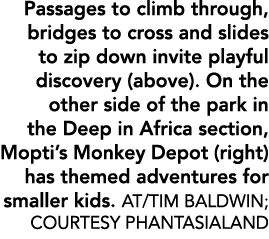 Passages to climb through, bridges to cross and slides to zip down invite playful discovery (above). On the other sid...