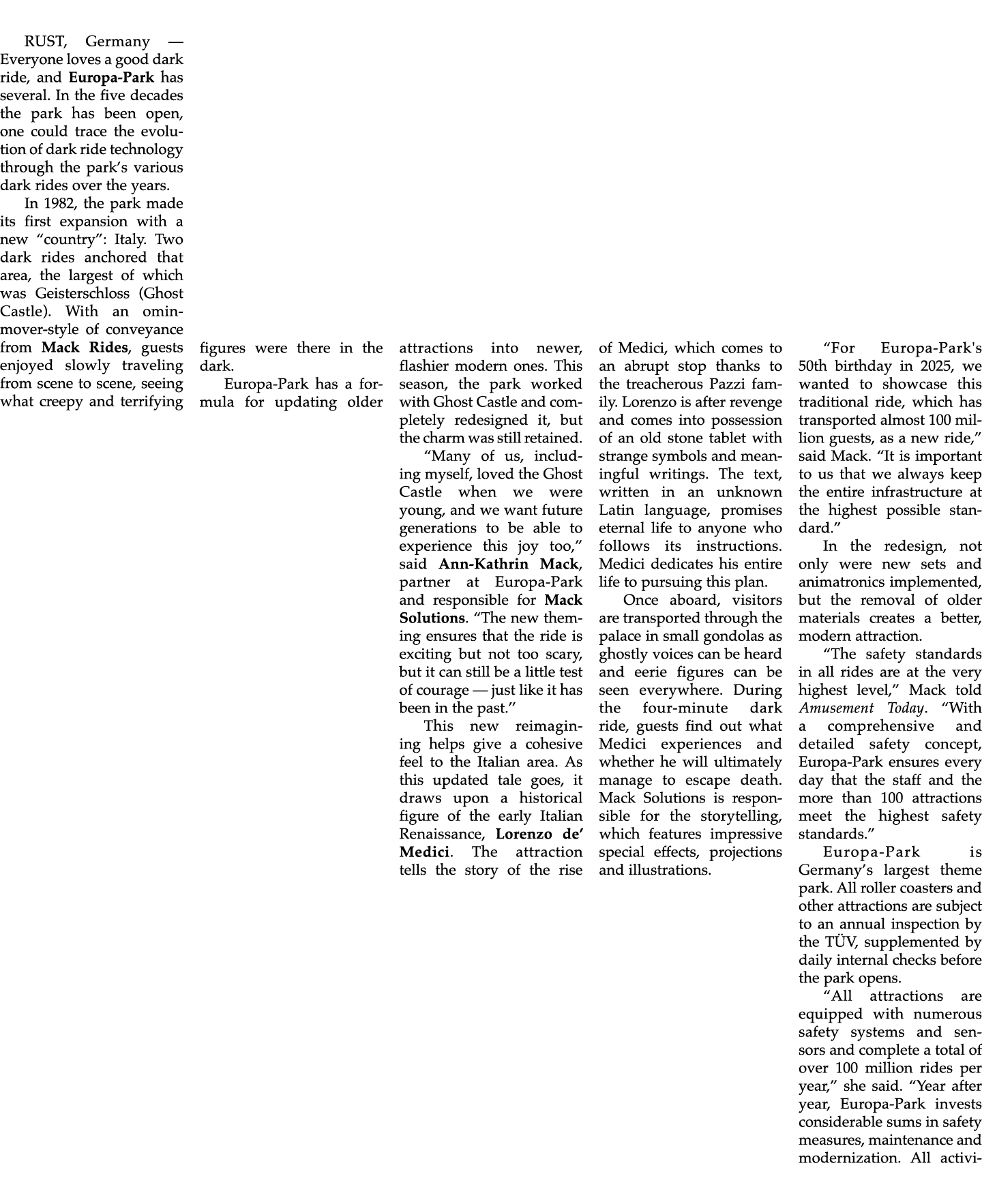 RUST, Germany — Everyone loves a good dark ride, and Europa Park has several. In the five decades the park has been o...