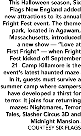 This Halloween season, Six Flags New England added new attractions to its annual Fright Fest event. The theme park, l...