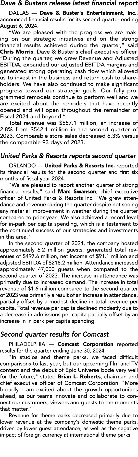 Dave & Busters release latest financial report DALLAS — Dave & Buster's Entertainment, Inc., announced financial resu...